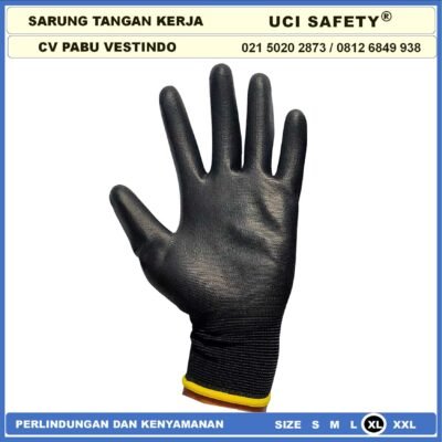 Uci Safety Sarung Tangan Tukang Telapak Tangan dilapisi karet Security - Gambar 2