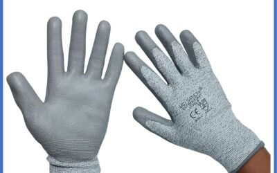 Anti Gores Hand Gloves Anti Licin Anti Slip Anti Iris Coating Karet Telapak Tangan dilapisi karet Warna Abu Abu Pengaman kerja Sarung Tangan Safety Kerja Safety Gloves Kawat Besi Baja Kaca Pabrik industri