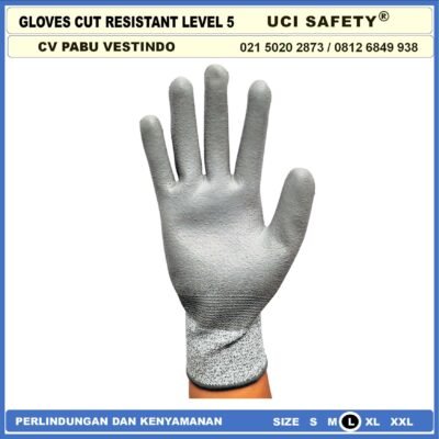 Sarung tangan kerja multifungsi lapis karet uci safety - Gambar 4
