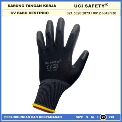Sarung Tangan Telapak Tangan dilapisi karet - Gambar 2