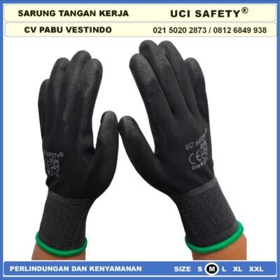 Sarung Tangan Telapak Tangan dilapisi karet - Gambar 5