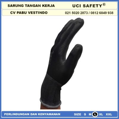 Uci Safety Sarung Tangan Hand Gloves Mekanik Bengkel otomotif Kerja - Gambar 3