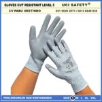 Sarung Tangan Kerja Safety Kontruksi Proyek Kawat Besi Baja Kaca Anti Pisau cut resistant level 5 (128)