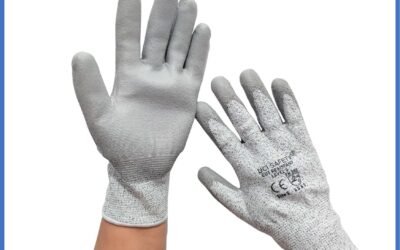 Anti Licin Anti Slip Anti Iris Coating Karet Telapak Tangan dilapisi karet Warna Abu Abu Pengaman kerja Sarung Tangan Safety Kerja Safety Gloves Kawat Besi Baja Kaca Pabrik industri Kontruksi Welding Proyek bengkel Ukuran M & L