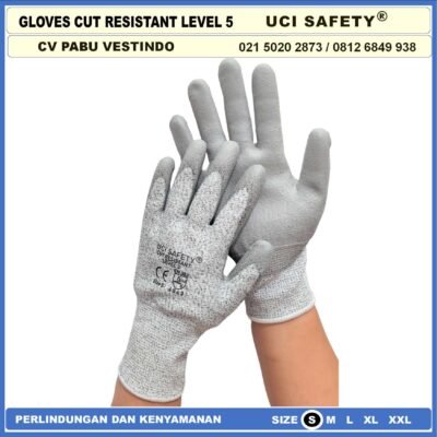 Ukuran M & L Tebal Sarung Tangan 4543 Hand Gloves pisau Uci Safety - Gambar 7