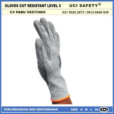 Sarung Tangan Manufaktur pabrik kerja anti pisau cut level 5 - Gambar 3
