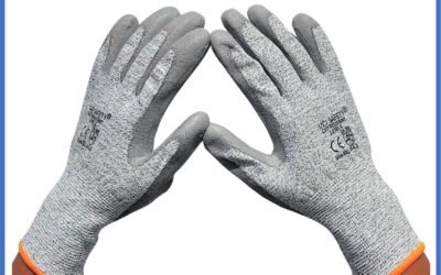 Coating Karet Telapak Tangan dilapisi karet Warna Abu Abu Pengaman kerja Sarung Tangan Safety Kerja Safety Gloves Kawat Besi Baja Kaca Pabrik industri Kontruksi Welding Proyek bengkel