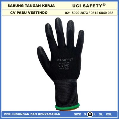 Sarung Tangan Security Anti Slip Uci Safety Mekanik Berkebun Palmfit - Gambar 3