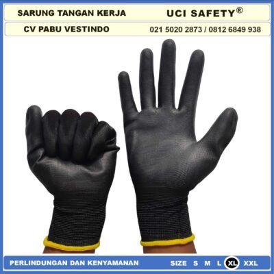 Uci Safety Sarung Tangan Multitask Karet Kerja Palmfit Coating Karet - Gambar 5