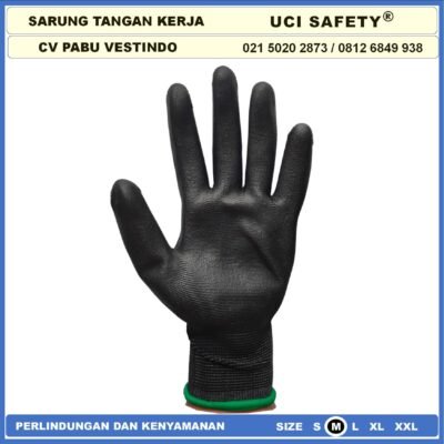 Sarung Tangan Uci Safety Mekanik Montir otomotif Bagunan Coating Karet - Gambar 6