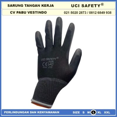 Uci Safety Sarung Tangan Karet Palm Fit Palmfit Safety Gloves Proyek - Gambar 7