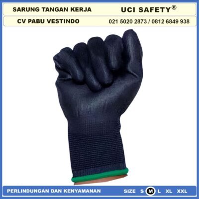 Uci Safety Sarung Tangan Berkebun Tukang Coating Karet Pengaman kerja - Gambar 3