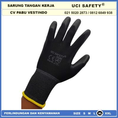 Anti Slip Uci Safety Berkebun Telapak Tangan dilapisi karet - Gambar 6