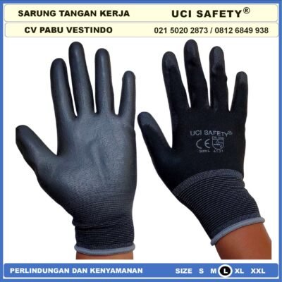 Uci Safety Sarung Tangan Hand Gloves Mekanik Bengkel otomotif Kerja - Gambar 5