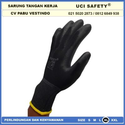 Sarung Tangan Uci Safety Montir Berkebun Bagunan Coating Karet - Gambar 5