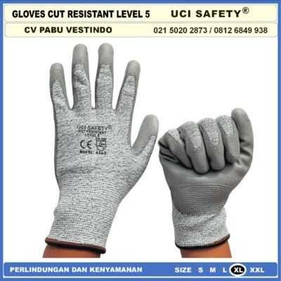 Sarung Tangan Anti Potong Anti Sayat Cut Resistant safety Gloves Anti Benda Tajam Anti Pisau Potong Anti Gores Hand Gloves Anti Licin Anti Slip Anti Iris - Gambar 5