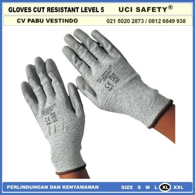 Sarung Tangan Leather anti pisau kerja uci safety - Gambar 11