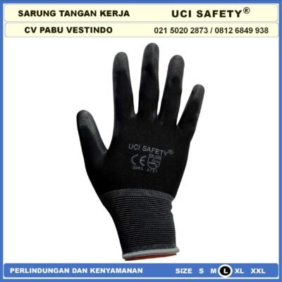 Sarung Tangan Uci Safety Safety Gloves Multitask Coating Karet PU - Gambar 7