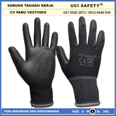 Uci Safety Sarung Tangan Multi Purpose Polyurethane Karet Palm Fit - Gambar 2