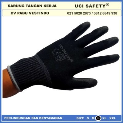 Sarung Tangan Uci Safety Satpam Anti Slip Industri Pabrik Hand Gloves - Gambar 7