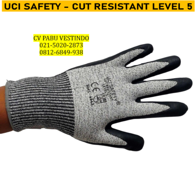 Nitril hitam Cut Resistant Level 5 Sarung Tangan kerja Uci Safety - Gambar 19