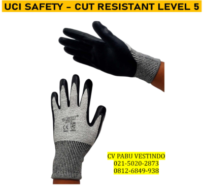 Nitril hitam Cut Resistant Level 5 Sarung Tangan kerja Uci Safety - Gambar 8