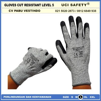 Ukuran M & L Level 5 Uci Safety Tebal Motor, Berkebun, Mekanik, Bengkel, Tukang Sarung Tangan 4543 Karet Polyurethane Sarung Tangan Anti Potong Anti Sayat - Gambar 8
