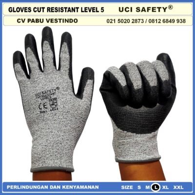 Anti Sayat Cut Resistant safety Gloves Anti Benda Tajam - Gambar 6