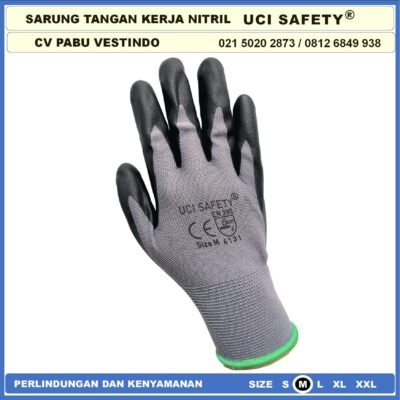 Uci Safety Perkebunan Pabrik Mekanik Nitril Greasy Multi Purpose Hitam Black Tukang En 388 4131 - Gambar 7