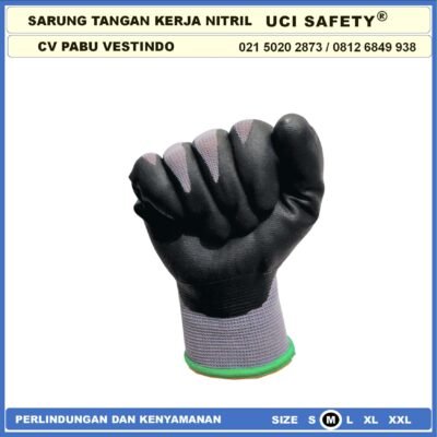 Uci Safety Greasy Mechanical Coating Nitril Industri Nitril Hitam Black Teknik mesin Multi Purpose otomotif - Gambar 7