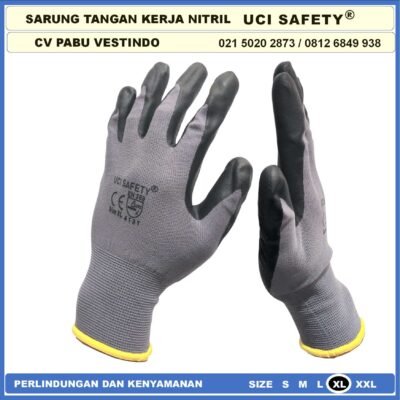 Uci Safety Perkebunan Pabrik Mekanik Nitril Greasy Multi Purpose Hitam Black Tukang En 388 4131 - Gambar 8