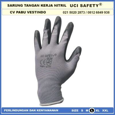 Uci Safety Greasy Mechanical Coating Nitril Industri Nitril Hitam Black Teknik mesin Multi Purpose otomotif - Gambar 4