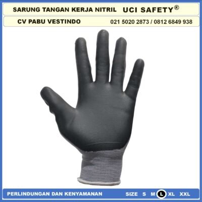 Uci Safety Perkebunan Pabrik Mekanik Nitril Greasy Multi Purpose Hitam Black Tukang En 388 4131 - Gambar 5