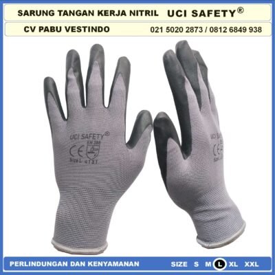 Uci Safety Greasy Mechanical Coating Nitril Industri Nitril Hitam Black Teknik mesin Multi Purpose otomotif - Gambar 5
