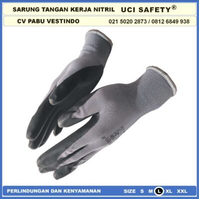 Uci Safety Greasy Mechanical Coating Nitril Industri Nitril Hitam Black Teknik mesin Multi Purpose otomotif - Gambar 3