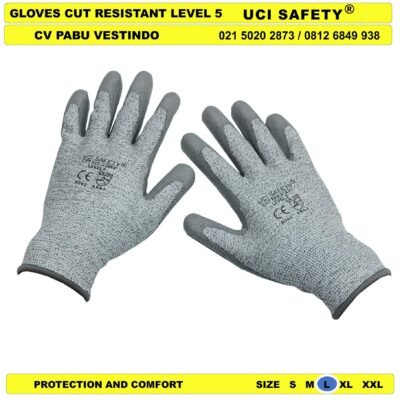 Anti Gores Sarung Tangan dilapisi karet Glove - Gambar 5