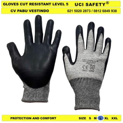 Anti Licin bengkel Coating Karet Nitril Proyek dilapisi karet Industri Glove - Gambar 2