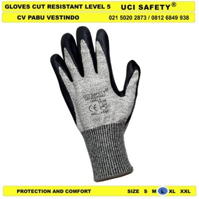 Coating Karet Nitril Proyek dilapisi karet Industri Warna Abu Abu, Hitam Pabrik Glove - Gambar 2