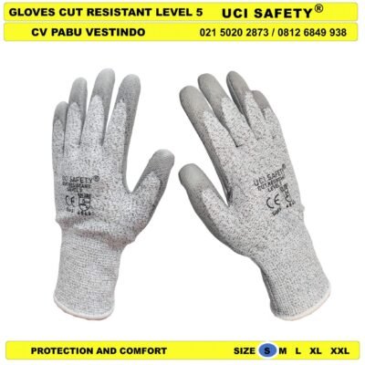 Tebal Sarung Tangan Karet Polyurethane Glove - Gambar 5
