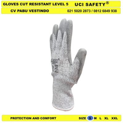 Cut Glove Anti Slip Sarung Tangan Glove - Gambar 3