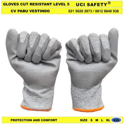 Telapak Tangan Sarung Tangan Hppe Anti Slip Anti Pisau Potong Glove