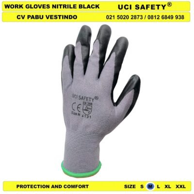 Electrical Greasy Nitril Security Abu abu-Black