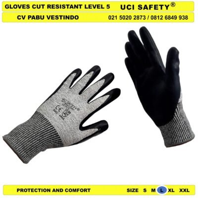 En 388 4543 Karet Polyurethane Berkebun Mekanik Bengkel Glove