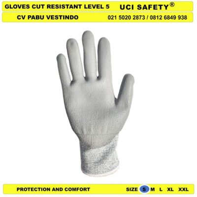 Anti Gores Sarung Tangan dilapisi karet Industri Anti Slip Glove - Gambar 4