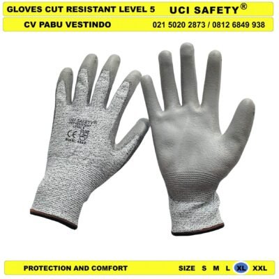 Cut Glove Sarung Tangan Pabrik Safety Kerja Anti Potong Glove - Gambar 5