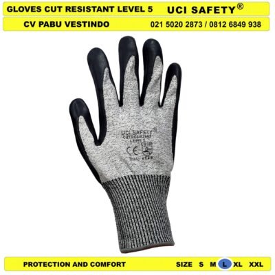 Sarung Tangan Cut Resistant Level 5 Karet Polyurethane