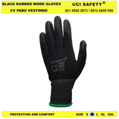 Uci Safety Sarung Tangan Bahan Nylon Polyester Safety Gloves Pengaman kerja - Gambar 3