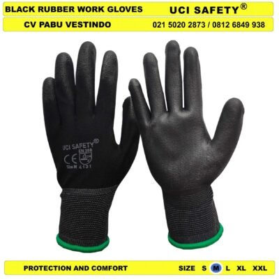 Coating Karet Telapak Tangan dilapisi karet Berkebun Hand Gloves Industri Pabrik Security Satpam - Gambar 4