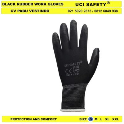 Uci Safety Pengaman kerja Karet Anti Slip Palm Fit Sarung Tangan - Gambar 3