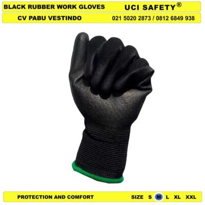 Uci Safety Berkebun Telapak Tangan dilapisi karet Sarung Tangan Kerja - Gambar 2